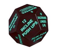 Générique 12-Sided Fun Small Workout Strength Training Dice -Sided Portable Fitness Cube for Men Squats Home Gym Sports Athlete Game Exercise Training Sports Dice