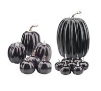 Générique 14 pezzi in schiuma realistica nera artificiale | Halloween Centro Tavolo Per l'Autunno il Ringraziamento Halloween Giorno del Raccolto Festa Banchetto