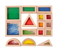 Générique,15 Pezzi Giocattoli Educativi STEM in Legno | Impilare Sensoriale per,per Educazione Gioco abilità abilità 4-6 Anni Ragazzi Ragazze Compleanno
