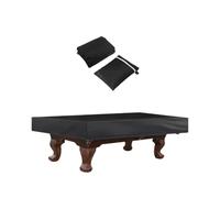 Générique 2,44 m Snookert - Copritavolo per acqua, protezione per biliardo tavole-210d Oxford lucida da tavolo per mobili da giardino, colore: nero/argento Snookert tavolo coperta