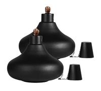 Générique 2 Pezzi Torce Da Tavolo A Citronella In Acciaio Inox Torce Decorative Citronella Torce Decorative Antizanzare per Giardino Casa Terrazza Raduno