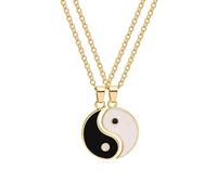 Générique 2 pezzi Yin Yang goccia coppia collana alla moda semplice san valentino maglione clavicola catena per i migliori amici gioielli da sposa Moda sostenibile