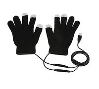 Générique 2024 - USB indossabile temperatura Riscaldamento Caldo Morbido Inverno Costante Guanti Guanti da bodybuilding Uomini con Banda (nero, One Size)
