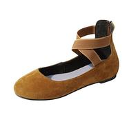 Générique 2026 2026 Moda cause scarpe elastiche scarpe piatte da donna sandali da donna, marrone, 39 EU