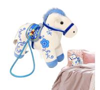 Générique 2026 Anno Della Figura Della Mascotte Di - 5,12 Pollici Oggetti Da Collezione Dolce in Blu E Bianco | Cavallo Peluche per Ragazzi Ragazze Giovani Adolescenti Uomini Donne Filo