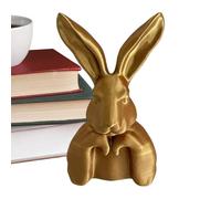 Générique 2026 New Easter Bunny Ornaments, Gold Bunny Desktop Figurina, Cute BunnyTable Centerpiece - for Home Holiday Party Shelf Dining Table Mantel Entryway