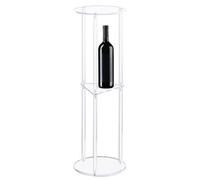 Générique 3 Tier Acrylic Side Table for Modern Interiors, Round Clear Side Table for Small Spaces, Acrylic Nightstand/Bedside for Bedroom, Compact End, 24 X 8 X 8 inch