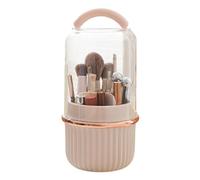 Générique 360-Degree Rotating Makeup Brush Organizer, Waterproof Brush Holder wit color rosa Lid, ampia capacità Makeup Brush Storage Tube for Vanity, Convenient Brush Organizer