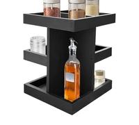 Générique 360° Rotante Cosmetic Organizer, Regolabile Makeup Carousel, 3.93-Inch Wooden Display Storage Box, Multi-Function Brush Holder for Women, Making Daily Routines