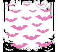 Générique 3D Bats,16pcs Pink 3D Paper Bats - Reusable Indoor Decor, Foldable Bats Decoration for Home Decoration, Wall, Party Supplies