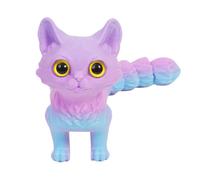 Générique 3D Printed Cat, Fidget Animal Figurine, Movable Joint Toy, Realistic Desktop Sculpture Gift, Collezionabile Ornament Model for Adults Boys Girls Easter Birthday Party, 5.91x1.18x1inch