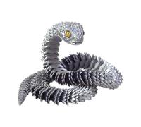 Générique 3D Printed Snake, Articolated Fidget Toy, Realistic Snakes Ornament, 2.5 Ft Length, Authentic Printed Design for Birthday, Easter, Basket, Desk Decor, Home Collectibles
