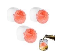 Générique 3D Rose Shape Ice Cube Mold, Rose Ice Cube Mold for Cocktail, riutilizzabile, Reusable Rrose Shape Frozen, Molds Tray for Whiskey, Cocktail, Juice Homemade