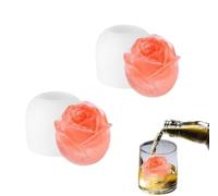 Générique 3D Rose Shape Ice Cube Mold, Rose Ice Cube Mold for Cocktail, riutilizzabile, Reusable Rrose Shape Frozen, Molds Tray for Whiskey, Cocktail, Juice Homemade