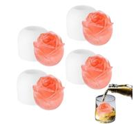 Générique 3D Rose Shape Ice Cube Mold, Rose Ice Cube Mold for Cocktail, riutilizzabile, Reusable Rrose Shape Frozen, Molds Tray for Whiskey, Cocktail, Juice Homemade