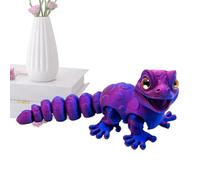 Générique 3D Stampato Gecko, Lizard Rettile Toy, 5,51 x 2,28 in Portatile Figurina, Flessibile Articolato Body, Realistic Rettili Detail for Kids' Room, Dorm Decor, Playtime, Gifting, Room Ornament