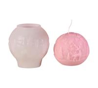 Générique 3D Weihnachtskugel Kerzenform - Silikonform Für DIY Kerzen, Relief-Skulptur Für Weihnachten, Festliche Dekoration, Handgemachte Kerzen, Kreative Bastelprojekte