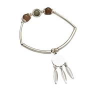 Générique 4 4 Bracciale Set Anelli Bracciale Pure Silver Parts Star Of Spirituality Talismano per molti Bracciale Naturale Uomo Gioielli, Taglia unica, Zinco alloy, Nessuna pietra preziosa