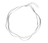 Générique 4 anelli al quarzo Bone Multi Layer Triple Strand Design Women's Bracciale Acciaio Anelli, Taglia unica, Metallo, Nessuna pietra preziosa