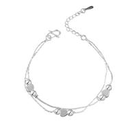 Générique 4 Larghezza Regalo Argento Set Anelli E Elegante Love Design Is Combined With Shining Light Beads Symbolizing Deep Affetto E Romanticismo Con Polso Anelli, Taglia unica, Zinco alloy, Nessuna