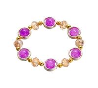 Générique 4 Messaggi Anelli Gradient Ice Crack Colored Glaze Bracciale String For Everyday Wear As A For Girls' Classmates and Friends Bracciale Uomo Anelli, Taglia unica, Acrilico, Nessuna pietra