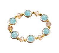 Générique 4 Messaggi Anelli Gradient Ice Crack Colored Glaze Bracciale String For Everyday Wear As A For Girls' Classmates and Friends Bracciale Uomo Anelli, Taglia unica, Acrilico, Nessuna pietra