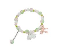 Générique 4 Messaggio Bracciale Bracciale Braccialetti Gioielli Braccialetti Per Donne Ragazze Estate Beach Fashion Jewelry Bracciali Mm Bracciale Elastico Anelli, Taglia unica, Vetro, Nessuna pietra