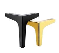 Générique 4 pezzi gambe for mobili for in metallo, piedini for moderni a triangolo in sostituzione fai da te armadio divano sedia(4PCS 10CM golden)