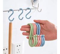 Générique 4 pezzi Multiuso a Forma di S Ganci Appeso riutilizzabili in Plastica Appendiabiti bambino Passeggino Gancio Cucina Casa Organizzatore Utile e Professionale