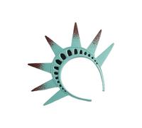 Générique 4th of July Accessories, Lady Goddesses Crown and Torch Set, 11,81 x 5,12 x 3,94 Inches, Lightweight Patriotic Costume Kit, Accessories for Parade, School Events, Halloween, Women's