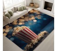 Générique 60 x 90 cm Tappeto all'ingrosso Cibo e Bevande Stampato Realistico Sereno e lenitivo Tapiss Secchio Pop-Corn & Tappetino antiscivolo Magico integrato per corridoio d'ingresso