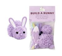 Générique 8 x 6 x 10 cm Easter Bunny Plush Craft - Kit di coniglio fai da te | Morbido materiale di peluche con colori rosa bianco viola giallo, attività artigianale per bambini Boys Girls
