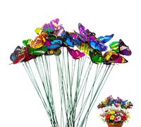 Générique a farfalla, 50 pezzi decorativi artificiali impermeabili colorati | Picchi a farfalla per composizioni floreali | Casa, Camera, Patio, Vaso, Interni ed Esterni, Donna e Uomo