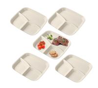 Générique a scomparti - 3 vassoi a scomparti per pasti, set di 5 con separazioni, per verdure insalata riso formaggio frutta pasto adulto cucina