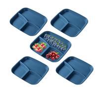 Générique a scomparti per adulti, vassoio di servizio 3 compartments | Set di 5 con separazioni - per la casa e , frutta, verdura, insalata, riso e altro