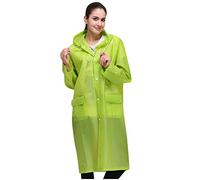 Générique Abbigliamento antipioggia uomo e donna con cappuccio e bottoni mantello antipioggia donna impermeabile con tasche giacca antivento cappotto traspirante cardigan tempo libero per una giornata