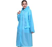 Générique Abbigliamento antipioggia uomo e donna con cappuccio e bottoni mantello antipioggia donna impermeabile con tasche giacca antivento cappotto traspirante cardigan tempo libero per una giornata