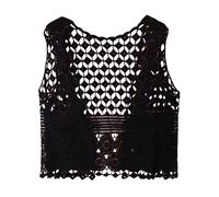 Générique Abito da donna, con gonna a maglia, in pizzo, collo a collo, cuore traforato, ideale per le uscite estive pendolo da Medium, Le Noir, Taglia unica