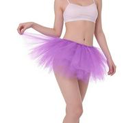 Générique Abito da sera seducente con gonna svasata e volant per eventi eleganti, viola., Taglia unica