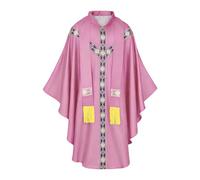 Générique Abito sacro del clero, abbigliamento casubile nastro, indumento a tutta lunghezza con cintura, abito da cerimonia con forma classica, abito in tessuto liturgico, fede per matrimonio di massa