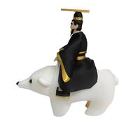 Générique Abstract Figure, Decorative Model, Ancient Emperor Riding Polar Bear with 3.94x1.97x3.94 inches, Art Sculpture for Bookshelf, Nightstand, Display Cabinet, Dressing Tavolo, Windowsill