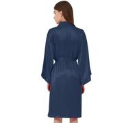 Générique Accappatoio donna corto, accappatoio leggero estivo da donna in raso ricamato, abito corto chic ed elegante, camicia da notte leggera Kimono Bridesmaid damigella d'onore con cintura