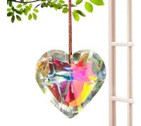 Générique Acchiappasole per Auto - Ciondolo a Forma di Cuore a Forma di Prisma a Forma di Cuore, Ornamento Riflettente Luce Scintillante, Decorazione da Appendere in Durevole, Design Elegante