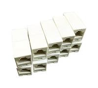 Générique Accoppiatore Ethernet, accoppiatore cavo Ethernet, adattatore Ethernet femmina a donna, rete 10 x rete doppia testa banda LAN cavo LAN, candela modulare per filo solido e standard