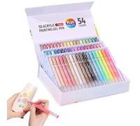 Générique Acrilico Gel Pens, Glass Markers, 1 mm Tip Painting Markers for Relaxation, Coloring, Fabric, Wood, Ceramic, Art Crafts, School, Adulti e Scrapbooking, 9,06 x 6,5 x 1,3 pollici