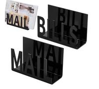 Générique Acrylic Mail Organizer, 2 pezzi Modern Desktop Letter Sorter