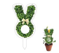 Générique Acrylic Tree Ornament - Easter Bunny Stake Set, Weatherproof Animal Cutout for Yard, High-Gloss Decorative Plate for Flower Pots, Garden Supplies, Whimsical Garden Art for Holiday Park