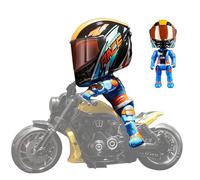 Générique Action Toys - Motorcycle Action Rider, da moto trasformabile | Versione giocattolo cavaliere da collezione con articolazioni mobili, mini statuetta di moto in piedi per e collec