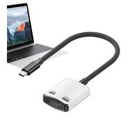 Générique Adattatore ad alta velocità, tipo C, 8 K Resolution Converter, 6,5 x 2,3 pollici Display con supporto audio, connettore, schermo con design compatto, tipo C Adapter for Men Teens Home