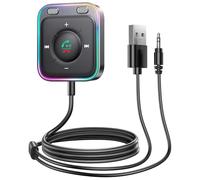 Générique Adattatore AUX per auto, ricevitore trasmettitore di collegamento diretto - ricevitore audio con cavo - per audio stereo viaggi auto uso quotidiano